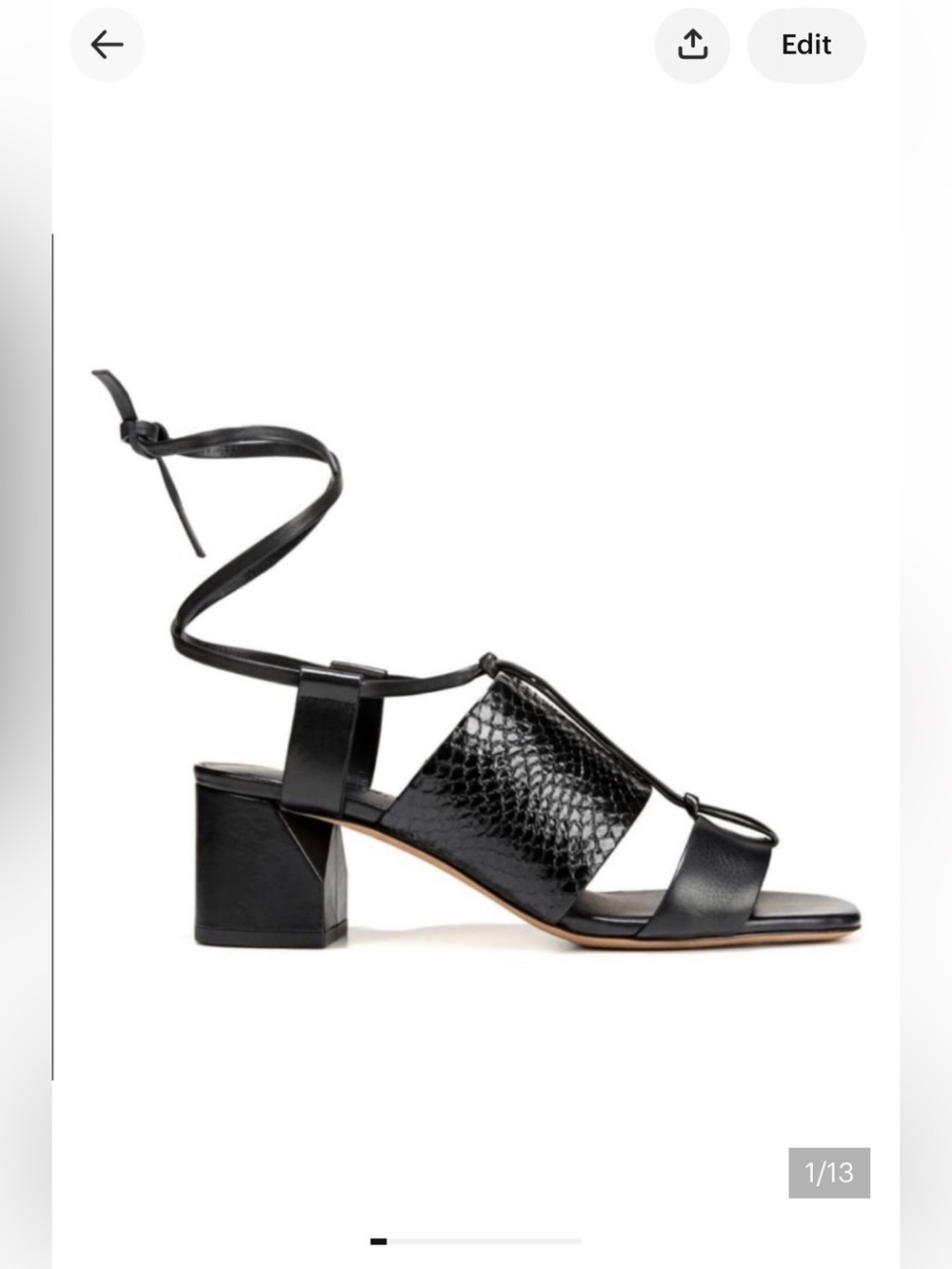 Vince Dunaway Strappy Block Sandal Black Leather - Picture 16 of 16
